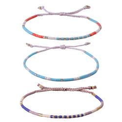 KELITCH Damen Freundschaft Armbänder Miyuki Perlen Strang Armbänder Handgefertigt Mode 3 Pcs Pearl Armbänder Armreifen von KELITCH
