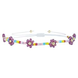 KELITCH Frauen Blume Bead Verstellbare Armbänder Handgewebte Freundschaft Armbänder Böhmische Strand Schmuck von KELITCH