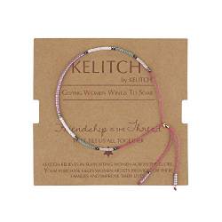 KELITCH Kristall Mix Perlen Freundschaft Armband Handmade Bib Neu Armreifen Schmuck (Lila 0) von KELITCH