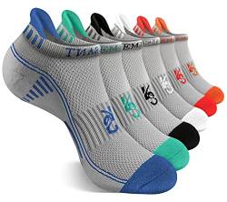 KEMISANT Sneaker Socken 6 Paar, Socken Herren Sportsocken Laufsocken Knöchelsocken Kurzsocken,Atmungsaktive Anti Schweiß,6Paare-Grau2601,39-42 EU von KEMISANT