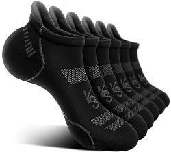 KEMISANT Sneaker Socken 6 Paare, Socken Herren Laufsocken Knöchelsocken Kurzsocken,Fußgewölbestütze Atmungsaktive Anti Schweiß(6Paare,43-46) von KEMISANT