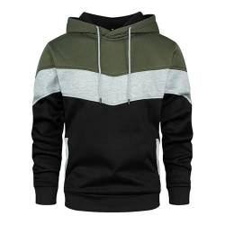 KENAIJING Herren Hoodie, Herren Sweatshirt Jacken Unisex Pullover Long Sleeve Kapuzenpullover(Schwarz, XL) von KENAIJING