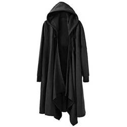 KENAIJING Herren Jacke, Freizeit Mantel Langer Trenchcoat Hoodie (Dünner, 5XL) von KENAIJING