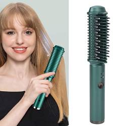 Haarglätter, Kabellose Haarglättungs Lockenbürste, Gleichmäßiges und Schnelles Erhitzen, Wiederaufladbares USB-Haarstyling-Werkzeug von KENANLAN