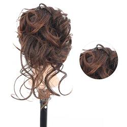 Haarteil-Klaue, Haarteil Haarteil Lockig Gewellt Tragbare Haarknoten-Klaue für Frauen und Mädchen, Haarverlängerung (Hellbraun) von KENANLAN