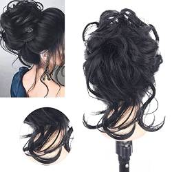 Haarteil-Klaue, Haarteil Haarteil Lockig Gewellt Tragbare Haarknoten-Klaue für Frauen und Mädchen, Haarverlängerung (Schwarz) von KENANLAN