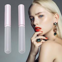 Lippenpinsel mit Deckel, 2 Stück Professionell Tragbar, Exquisites Weiches Haar Lippen-Make-up-Pinsel Kosmetik-Werkzeug von KENANLAN