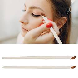 Make up Sichel Eyeliner Pinsel, 2 Stück Professionelles Weiches Haar Ultradünn Abgeschrägter Eyeliner Pinsel Kosmetik Werkzeug von KENANLAN
