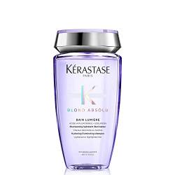 Kérastase Blond Absolu, Hydrating Illuminating Shampoo, For Lightened, Highlighted and Grey Hair, With Hyaluronic Acid & Edelweiss Flower, Bain Lumiere, 250ml von KERASTASE