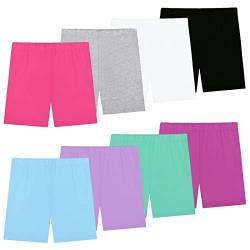 KEREDA Kurze Hose Mädchen Radlerhose Kurze Leggings Shorts Kinder Boxershorts Sport 2-10 Jahre 8 Paar, C 4-5 Jahre von KEREDA