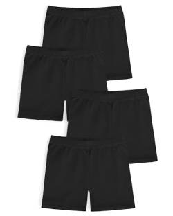 KEREDA Radlerhose Kinder Mädchen Shorts Kurze Hosen Leggings Baumwolle Sport 4 Paar,A,7-8 Jahre von KEREDA