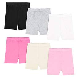 KEREDA Radlerhose Kurze Hose Mädchen Shorts Kinder Kurze Leggings Boxershorts Panty 2-10 Jahre 6 Paar, Mehrfarbig, 7-8 Jahre von KEREDA