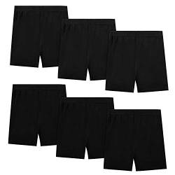 KEREDA Radlerhose Kurze Hose Mädchen Shorts Kinder Kurze Leggings Boxershorts Panty 2-10 Jahre 6 Paar, Schwarz, 4-5 Jahre von KEREDA