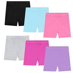 KEREDA Radlerhose Mädchen Kinder Kurze Hose Shorts Kurze Leggings Cycling Panty 2-10 Jahre 6 Paar, B 8-10 Jahre von KEREDA