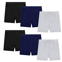 KEREDA Radlerhose Mädchen Kinder Kurze Hose Shorts Kurze Leggings Cycling Panty 2-10 Jahre 6 Paar, G, 4-5 Jahre von KEREDA