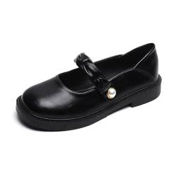 Mary Jane-Schuhe für Damen, flach, runder Zehenbereich, Knöchelriemen, Kleid, Ballettschuhe, Damen-Mary-Jane-Plateau-Sandalen von KEROBGJFS