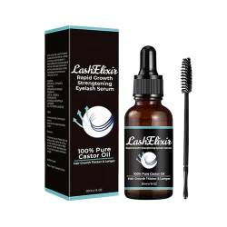 Lash Elixir Rapid Growth Strengthening Eyelash Serum,30ml Organic Castor Oil Eyelash Serum,Lash Boosting Serum,Strengthen and Nourish Your Natural Lashes (1pcs) von KEVGNRO