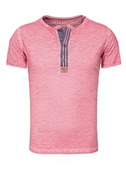 KEY LARGO Herren Arena Button T-Shirt, Desert red (1345), S von KEY LARGO