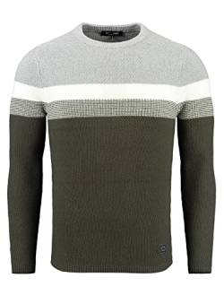 KEY LARGO Herren Hansi Round Neck Pullover, Grey-Olive (2187), XXL von KEY LARGO