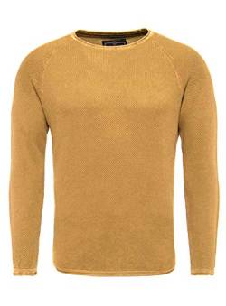 KEY LARGO Herren MST Thomas Pullover, Honey Yellow (1407), L von KEY LARGO