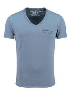 KEY LARGO Herren SODA New v-Neck T-Shirt, Flintstone Blue (1233), S von KEY LARGO