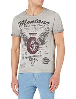 KEY LARGO Herren Tires Round T-Shirt, Silver (1107), XXL von KEY LARGO