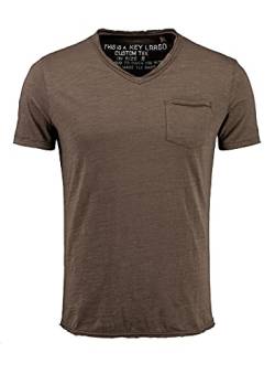 KEY LARGO Herren Water v-Neck T-Shirt, hot Fudge Brown (1619), 3XL von KEY LARGO