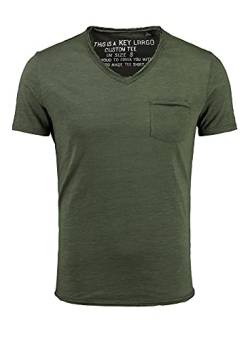 KEY LARGO Herren Water v-Neck T-Shirt, kambaba Olive (1542), 3XL von KEY LARGO