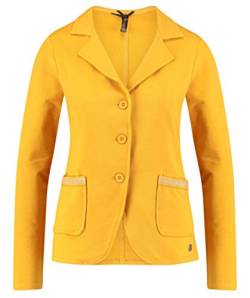 Key Largo Damen Sweatshirt-Blazer 'Rich-Jacket' mit Glitzer-Details (M, Dark-Yellow) von KEY LARGO
