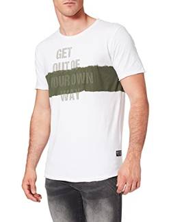 Key Largo Herren GET Out Round T-Shirt, White-Olive (2015), XL von KEY LARGO