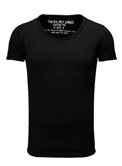 Key Largo Herren T-Shirt Basic BREAD NEW round grau schwarz XXL von KEY LARGO