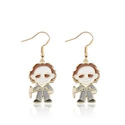 KEYCHIN Michael Killer Earrings Myers Movie Fans Gift Michael Killing It Movie Merchandise, Kupfer von KEYCHIN