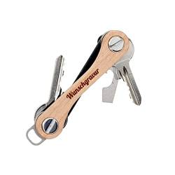 KEYKEEPA® mit Wunschgravur - Classic Key Organizer für bis zu 12 Schlüssel - Schlüsselorganizer inklusive Flaschenöffner und Öse für den Autoschlüssel - German Design Award Gewinner (Black Cherry) von KEYKEEPA