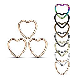 KEYU® Schlüsselringe in Herzform Herz Schlüsselanhänger für Paare Rosé Gold Silber Bronze Schwarz Rose Regenbogen Herz Schlüsselanhänger Herz Schlüsselhanger Herz Schlüsselringe von KEYU