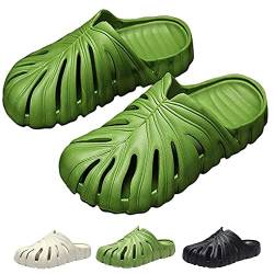KEYULI Monstera Slippers, Non Slip Quick Drying Slippers, Monstera Slides for Women and Men (Green,42) von KEYULI