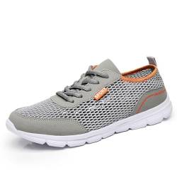 Men's Summer Casual Shoes - Comfortable and Lightweight Walking Shoes - Mesh Breathable Footwear (Color : Gray, Size : 42) von KEZONO