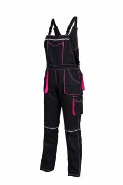 KG NIZO A Sicherheitslatzhose für Frauen in SCHWARZ - Latzhose Arbeitshose Damen Mädchen Schutzhose Arbeitslatzhose Kombihose (164/80-84) von KG