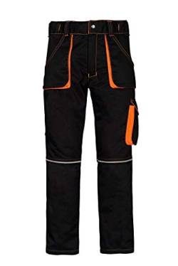 KG Nizo I Kinderhose IN SCHWARZ ORANGE Mädchenhose Jungenhose Jungen Gartenhose Freizeithose Kinder Arbeitshose Kinderhose MÄDCHEN Hose Unisex Neon Berufshose Schutzhose Sicherheitshose (116) von KG