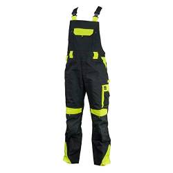 KG Profi Latzhose Urgent URG-Y SCHWARZ/GELB Herrenlatzhose Beruflatzhose Schutzlatzhose Arbeitslatzhose Sicherheitshose Latzhose (48) von KG