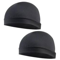 KGDUYC 2 pcs Unisex Satin Silky Wave Caps - Wave Elastic Band Silky Headwear Strümpfe Perücke Beanie Cap Weich Atmungsaktiv Beanies Cap für Schlafen Dusche von KGDUYC