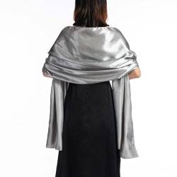 KGDUYC Stolen für Damen,Geeignet für Abendkleid-Partys, Braut- und Brautjungfernkleider, Schalschal für Frauen, 200 x 70 cm (Silber). von KGDUYC