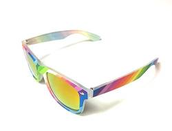 Rainbow Wave Maker Stil Sonnenbrille – Damen Herren Promi-Stil (Gold) von KGM