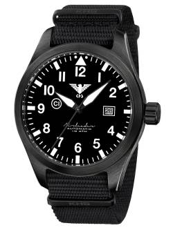 KHS AIRBSABLA.NB Herren-Automatikuhr Airleader Schwarz von KHS