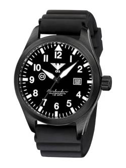 KHS Airleader Black Steel Automatic KHS.AIRBSABLA.DB mit Taucherband Schwarz von KHS