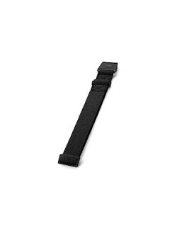 KHS Diverflex Band Schwarz, Uhrenarmband Herren, Nylon, Bandbreite 22mm, Bandlänge 14-22cm (incl. Schließe), Gewicht 12g, EBDFB.22 von KHS