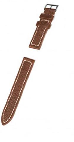 KHS Lederband Büffelleder braun, Leder, Ersatzarmband, Länge 21,5cm, Stegbreite 22mm, EBLB51.22, Uhrenarmband von KHS