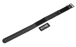 KHS Natoband Black | Ersatzarmband EBNXT7.20 | extra lang 39 cm, Uhrenarmband von KHS