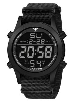 KHS PLABSD.NB Armbanduhr Platoon Digital Schwarz von KHS