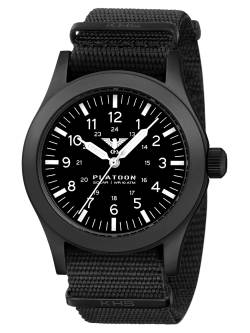 KHS PLABSS.NB Armbanduhr Platoon Stahl Solar Schwarz von KHS