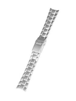 KHS Stahlband | Enforcer Steel, Ersatzarmband, Silber, Bandbreite 22mm, Länge inkl. Schließe 19 cm, Gewicht 106g, EBSSE.22, Uhrenarmband von KHS